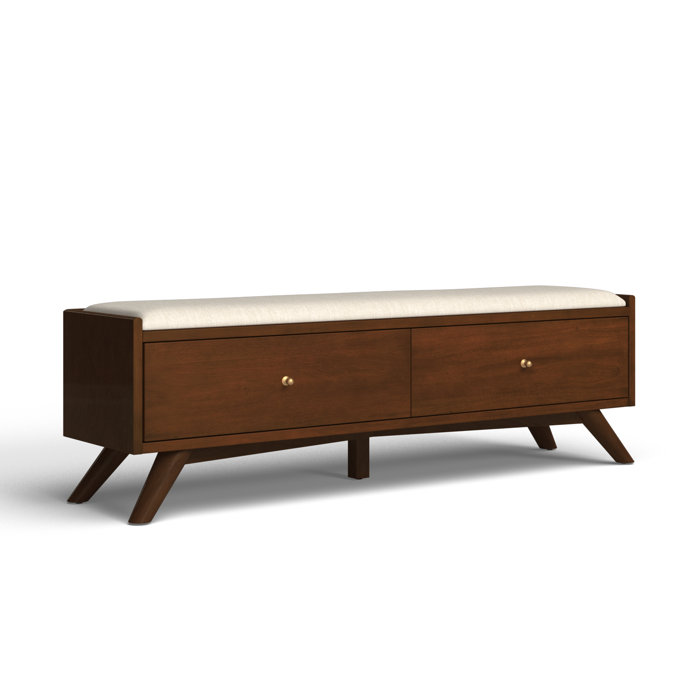 AllModern Williams Upholstered Wood Drawer Storage Bench & Reviews Wayfair